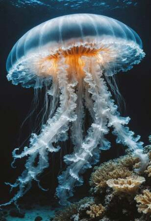 Bunte Natur: Qualle