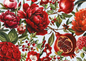 Granatapfel in voller Blüte