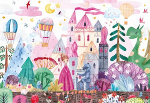 Kinderwelt mit Stickern: Schloss