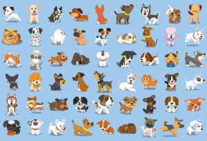 Kinderwelt mit Stickern: Hunde