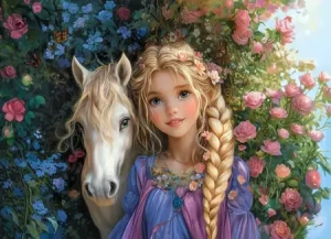 Prinzessin mit Pferd