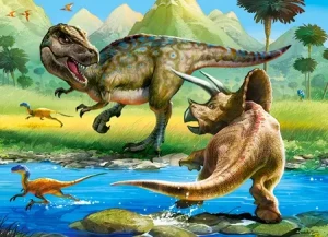 Tyrannosaurus gegen Triceratops
