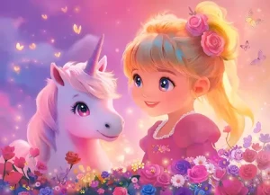 Prinzessin mit Einhorn