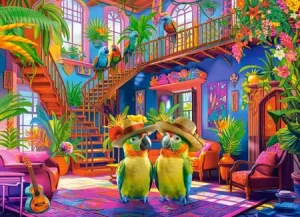 Papageien im Paradies