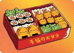 Kawaii - Kätzchen in Bento