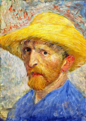 Vincent van Gogh - Selbstporträt mit Strohhut