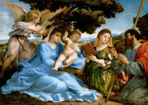 Madonna mit Kind und den Heiligen Katharina und Thomas, Lorenzo Lotto