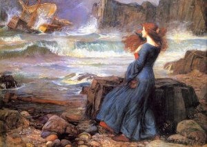 Miranda im Sturm, John William Waterhouse
