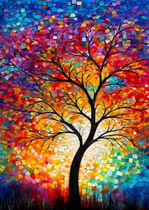 Herbstlicher Baum des Lebens