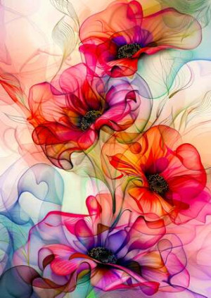 Bunter Blumenfluss