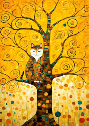 Gustav Klimts Katze im Baum des Lebens