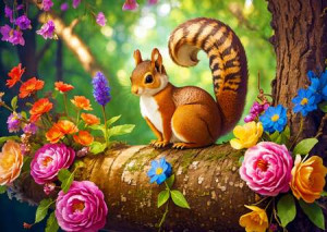 Blüten-Eichhörnchen