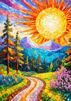 Mosaik-Sonnenaufgang