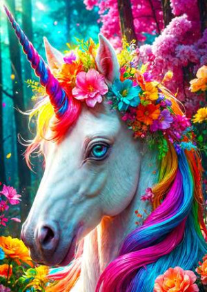 Blumen-Einhorn