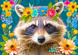 Blumen-Waschbär