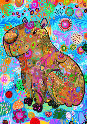 Gemustertes Capybara