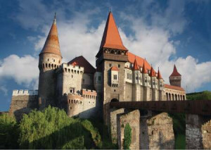 Burg Corvin Hunedoara bei Tag