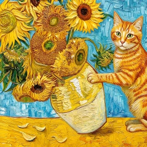 Katze und Kunst