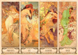Alphonse Mucha – Die Jahreszeiten