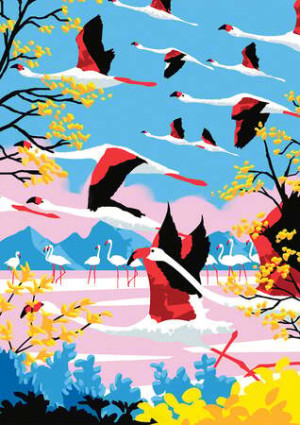 Der Flug der Flamingos