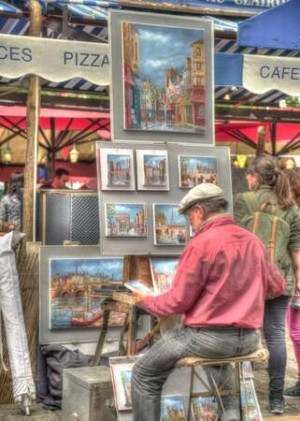 Straßenkünstler in Paris, Frankreich