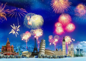 Neujahr rund um die Welt