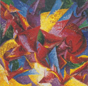 Umberto Boccioni - Plastische Formen eines Pferdes, 1914