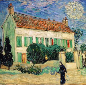 Vincent van Gogh - Das weiße Haus bei Nacht, 1890