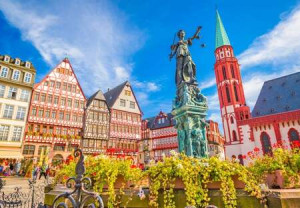 Die Altstadt von Frankfurt, Deutschland