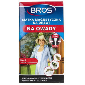 Bros Siatka magnetyczna na drzwi na owady biała 160 x 220 cm