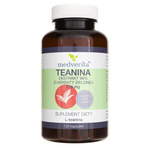 Medverita Teanina 200 mg ekstrakt z herbaty zielonej - 120 kapsułek