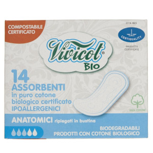 Vivicot Podpaski biodegradowalne ultra cienkie Anatomic - 14 sztuk