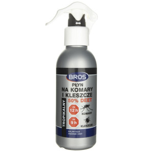 Bros Płyn na komary i kleszcze 50% DEET - 130 ml