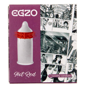 Egzo Hot Red Prezerwatywa z wypustkami - 1 sztuka