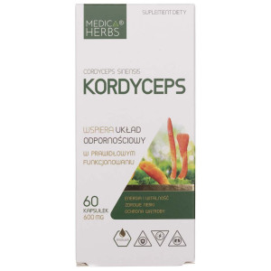 Medica Herbs Kordyceps 600 mg - 60 kapsułek