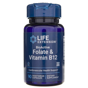 Life Extension Bioaktywny Folian i Witamina B12 - 90 kapsułek