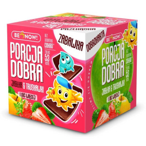 Porcja Dobra Kostka z niespodzianką jabłko-truskawka - 16 g