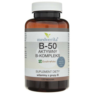 Medverita B-50 metylowany B-kompleks - 120 kapsułek