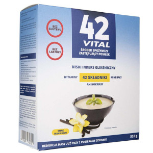 42 Vital Niskokaloryczna dieta roślinna waniliowy smak - 510 g