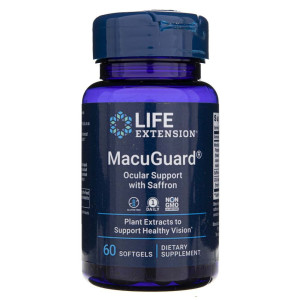 Life Extension MacuGuard® Wsparcie dla Oka z Szafranem - 60 kapsułek