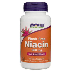 Now Foods Flush-Free Niacin (Niacyna) 250 mg  - 90 kapsułek