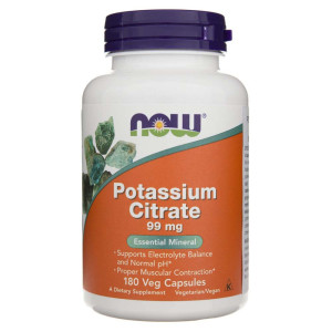 Now Foods Cytrynian Potasu 99 mg - 180 kapsułek