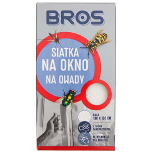 Bros Siatka na okno na owady biała 130 x 150 cm