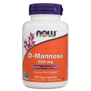 Now Foods D-Mannoza 500 mg - 120 kapsułek