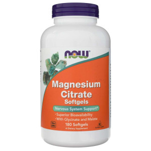 Now Foods Cytrynian Magnezu Softgels - 180 kapsułek