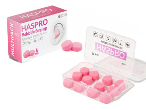 Haspro MOLD 6P Formowane zatyczki do uszu Różowe - 6 par