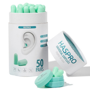 Haspro Tube50 Stopery do uszu Miętowe - 50 par