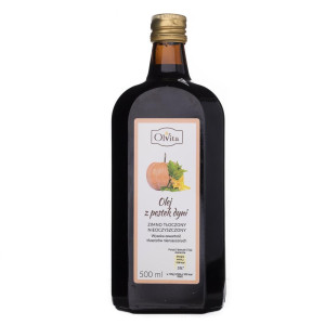 Olvita Olej z pestek dyni zimnotłoczony nieoczyszczony - 500 ml