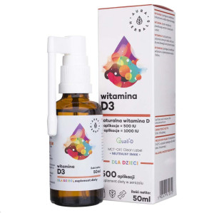 Aura Herbals Witamina D3 Dla dzieci MCT, aerozol - 50 ml