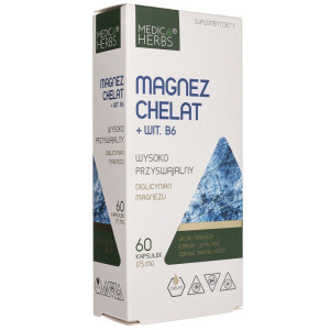 Medica Herbs Magnez chelat + Witamina B6 - 60 kapsułek